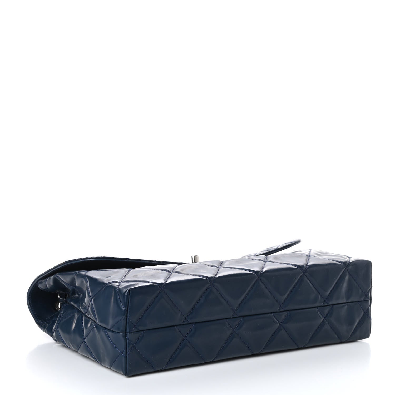 Chanel Vinyl Quilted In the Business Flap Bag Navy Blue 4 of 10