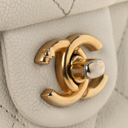 Chanel Caviar Quilted Mini Sweetheart Flap White 13 of 15