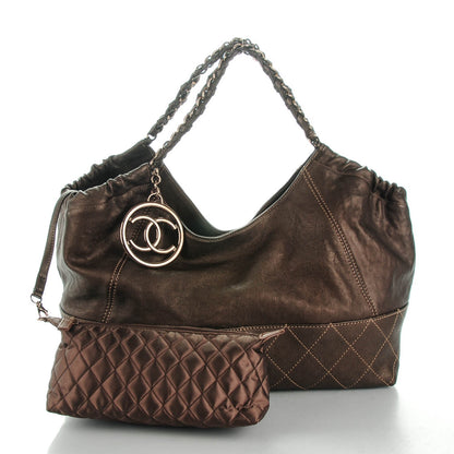 Chanel Metallic Calfskin Baby Coco Cabas Bronze 5 of 8