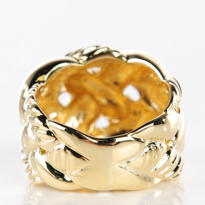 David Yurman 18K Yellow Gold Wide Woven Cable Ring 7 3 of 4