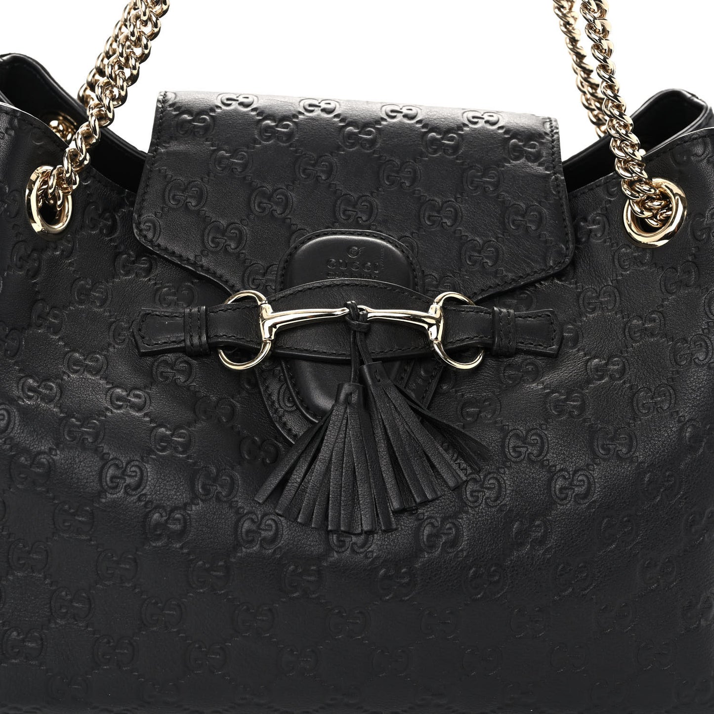Guccissima Medium Emily Shoulder Bag Black
