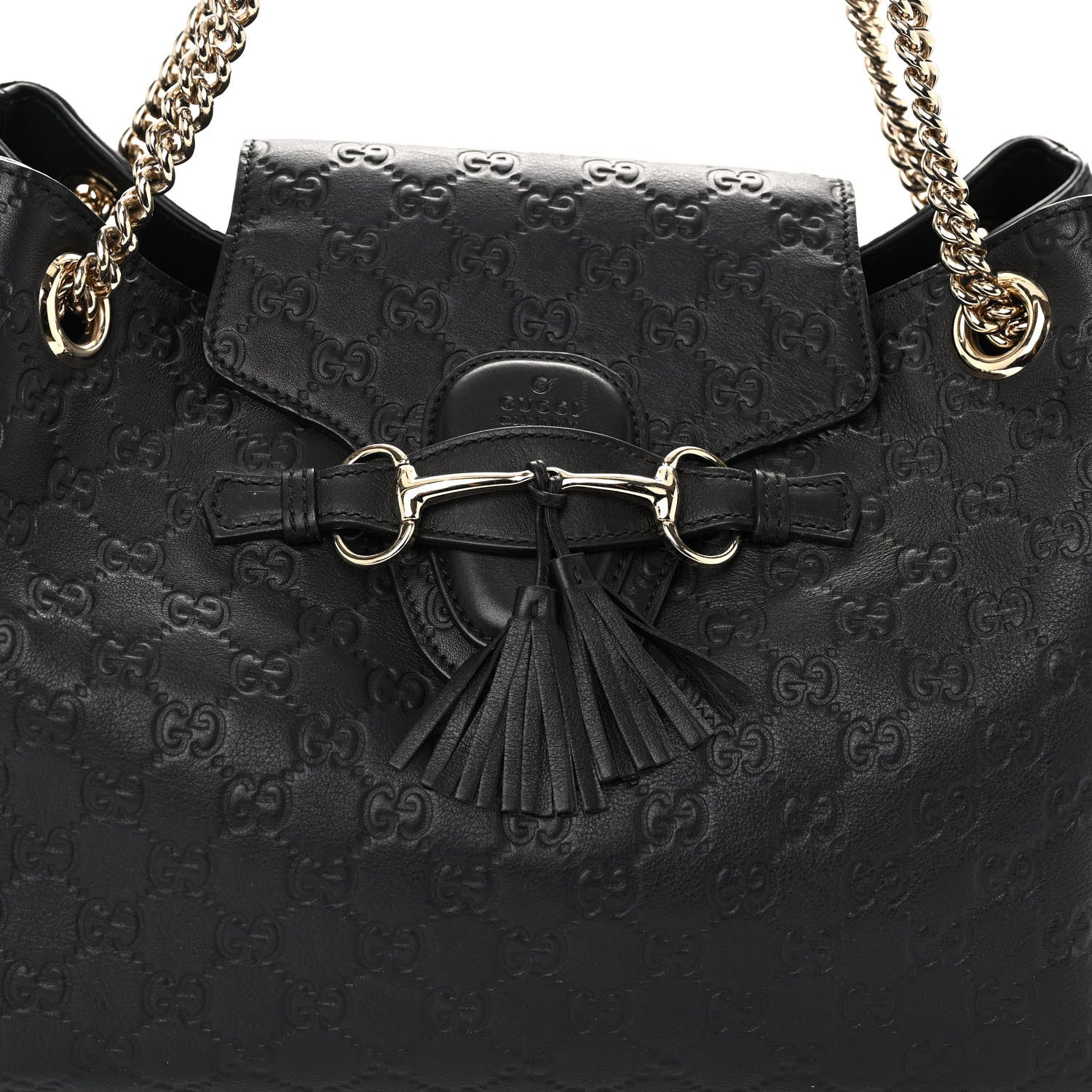 Gucci Guccissima Medium Emily Shoulder Bag Black 7 of 9