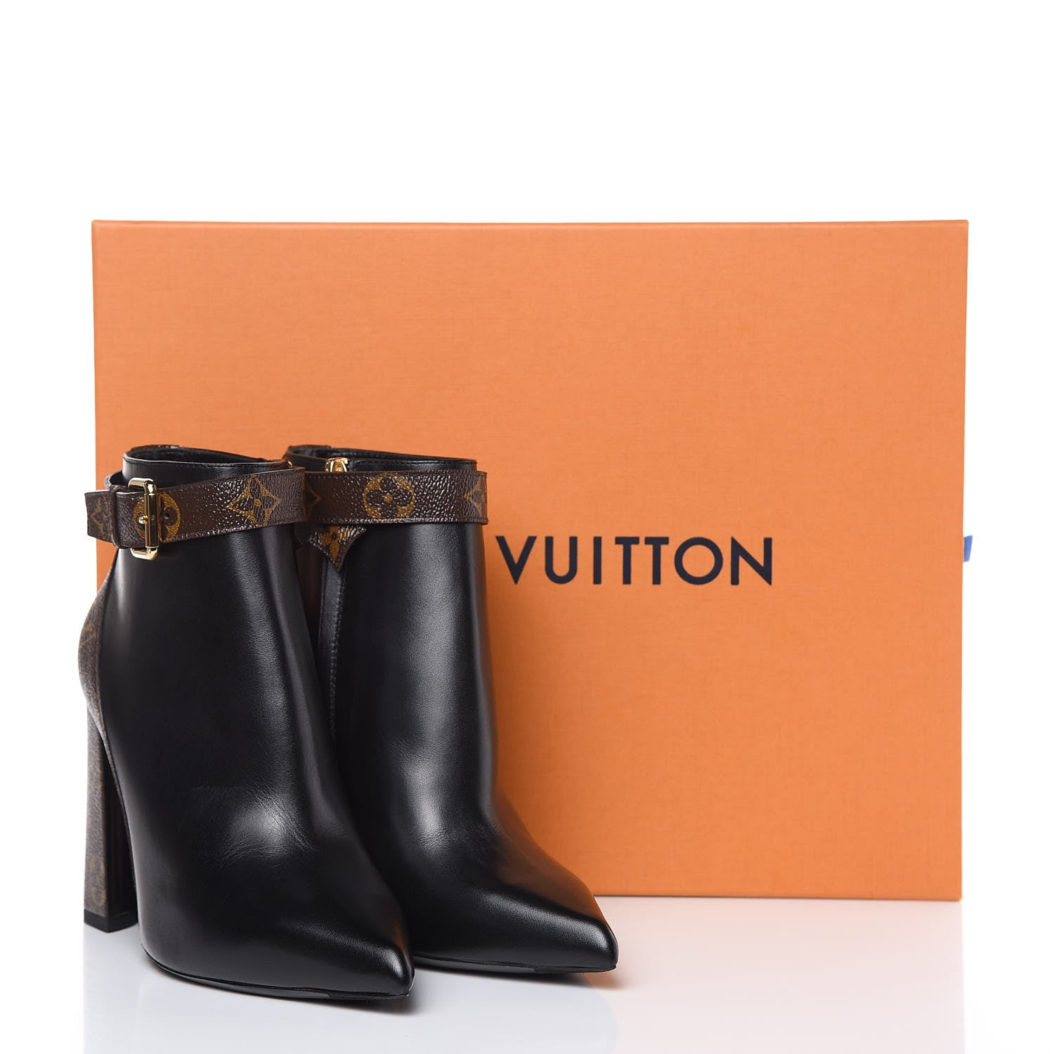 Louis Vuitton Calfskin Patent Monogram Matchmake Low Boots 37 9 of 9