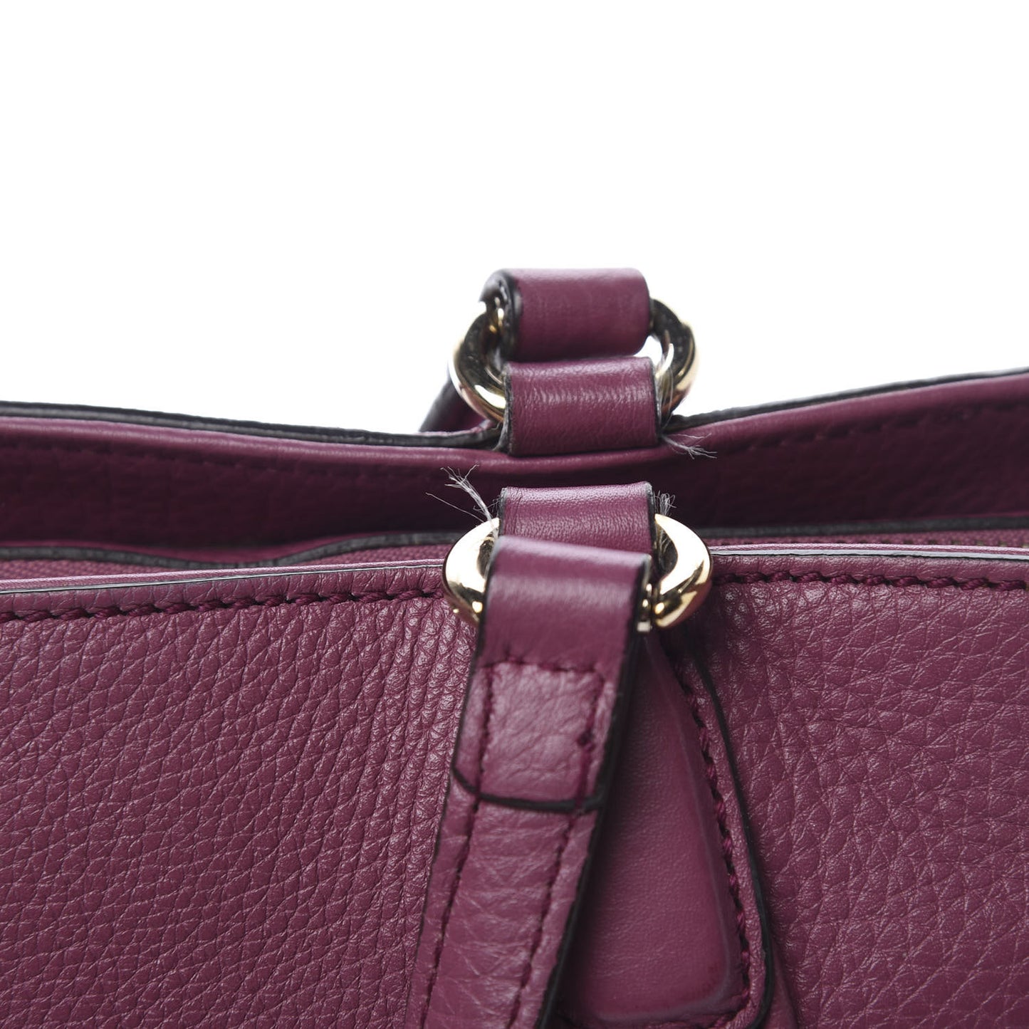 Pebbled Calfskin Small Soho Top Handle Bag Peonia Flower