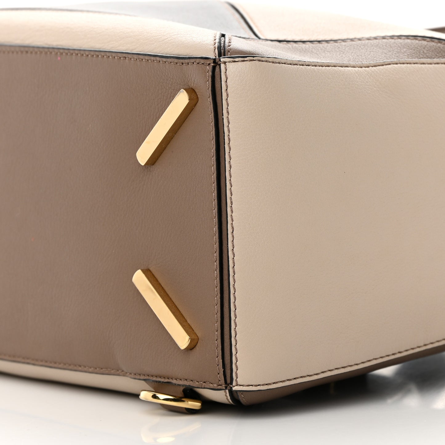 Calfskin Medium Puzzle Bag Brown Dark Taupe