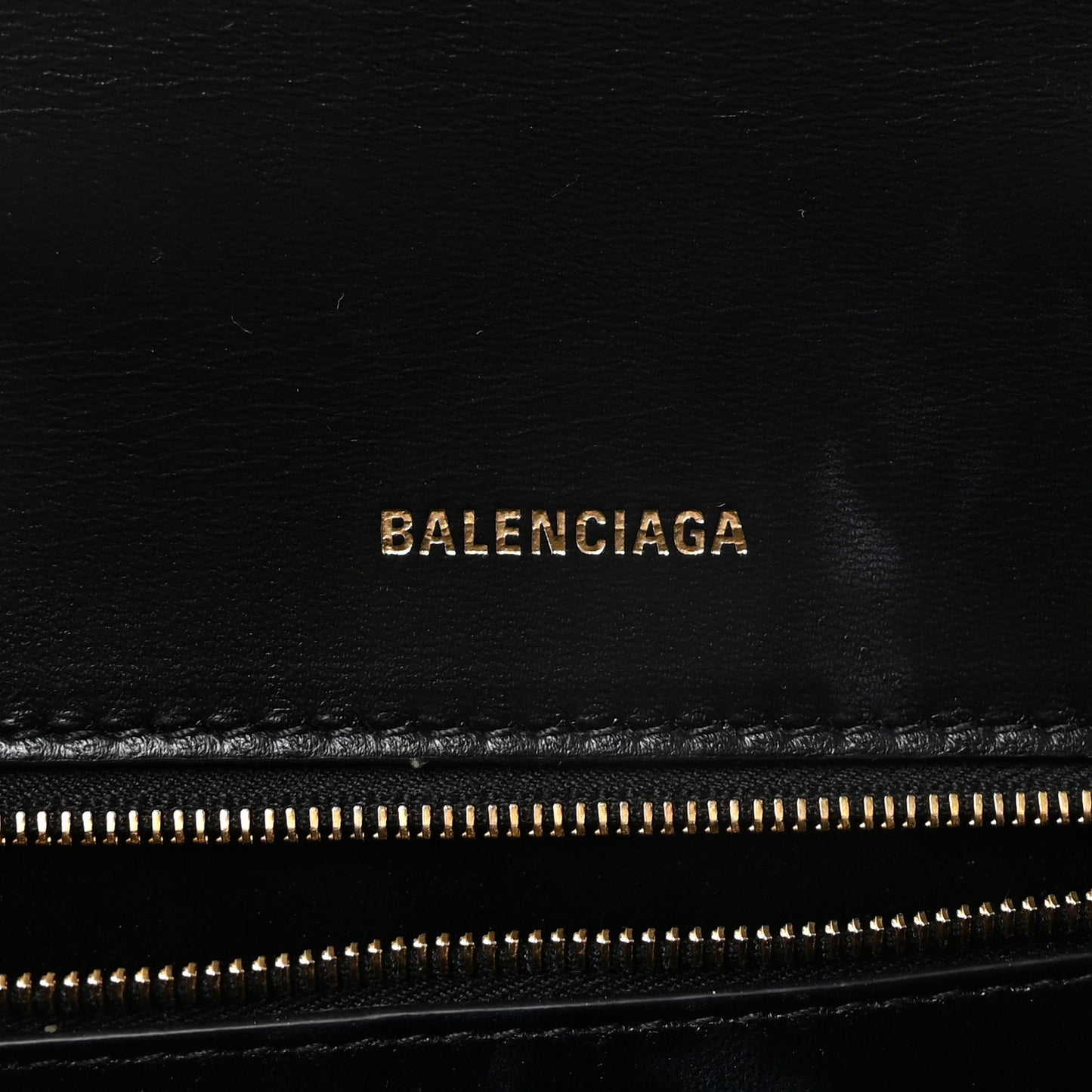 Shiny Box Calfskin Small Hourglass Top Handle Bag Black