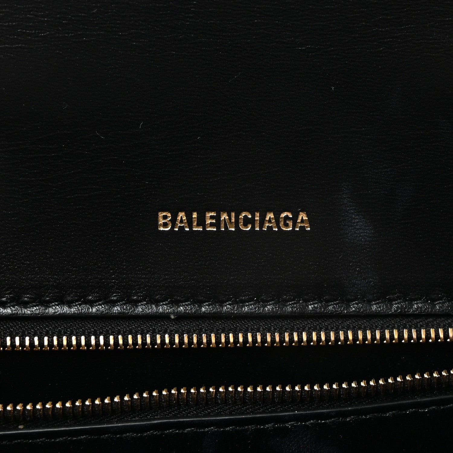 Balenciaga Shiny Box Calfskin Small Hourglass Top Handle Bag Black 6 of 9