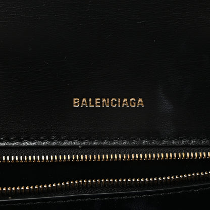 Balenciaga Shiny Box Calfskin Small Hourglass Top Handle Bag Black 6 of 9