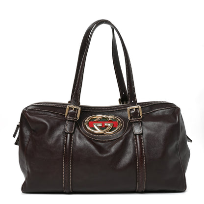 Gucci Calfskin Medium Britt Boston  Brown 1 of 9