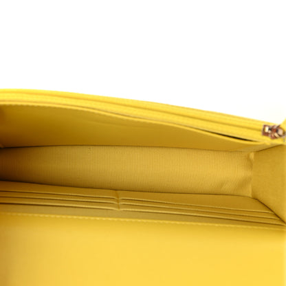 Chanel Lambskin Quilted Chanel 19 Wallet On Chain WOC Yellow 5 of 10