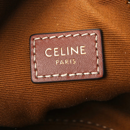 Celine Triomphe Canvas Calfskin Heart Bag Tan 6 of 10
