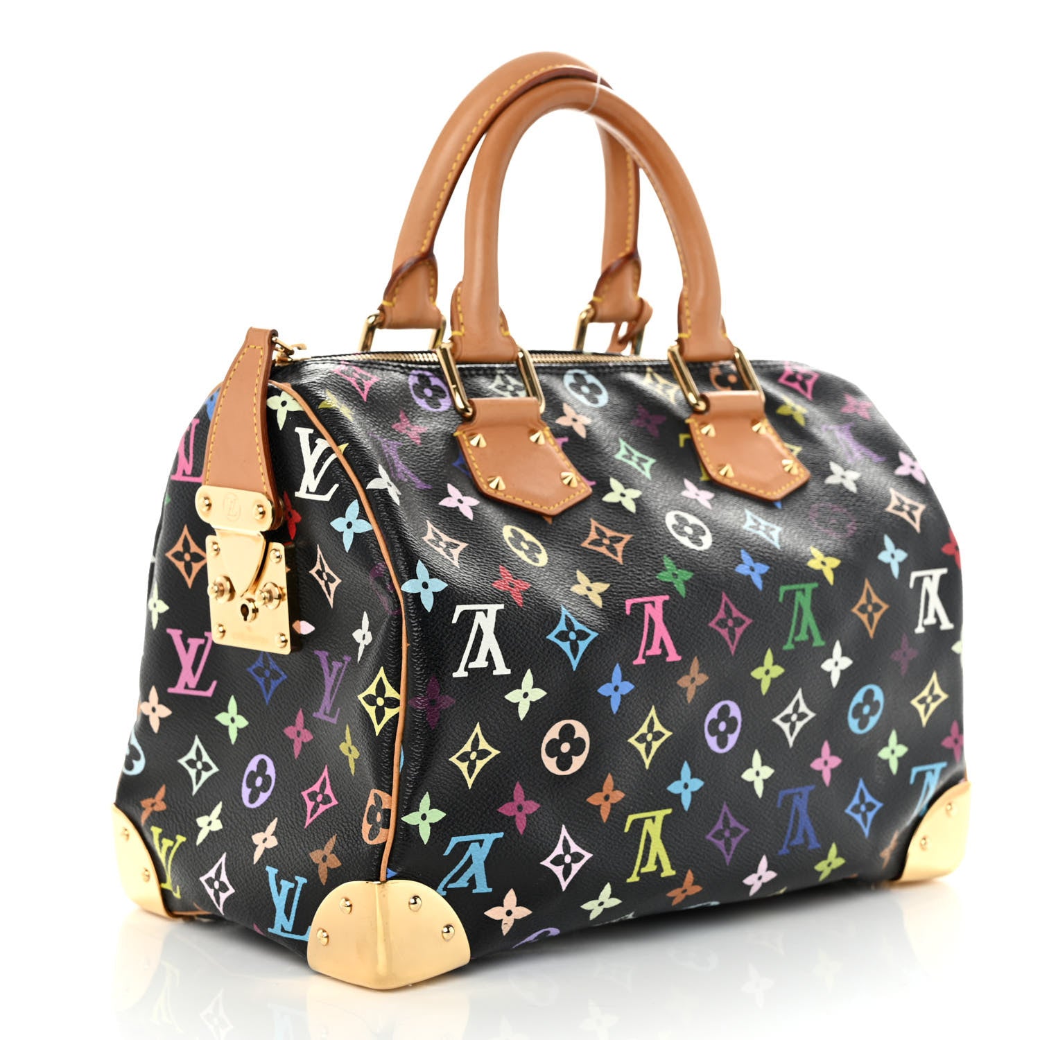 Louis Vuitton Monogram Multicolor Speedy 30 Black 3 of 9