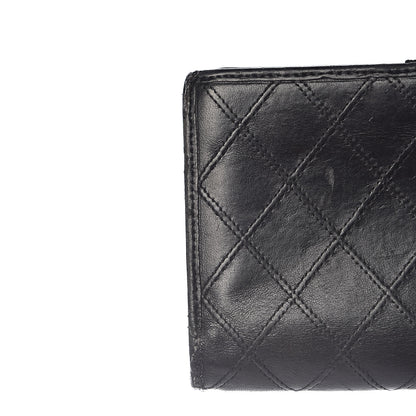 Chanel Lambskin Diamond Stitched French Wallet Black 17 of 19