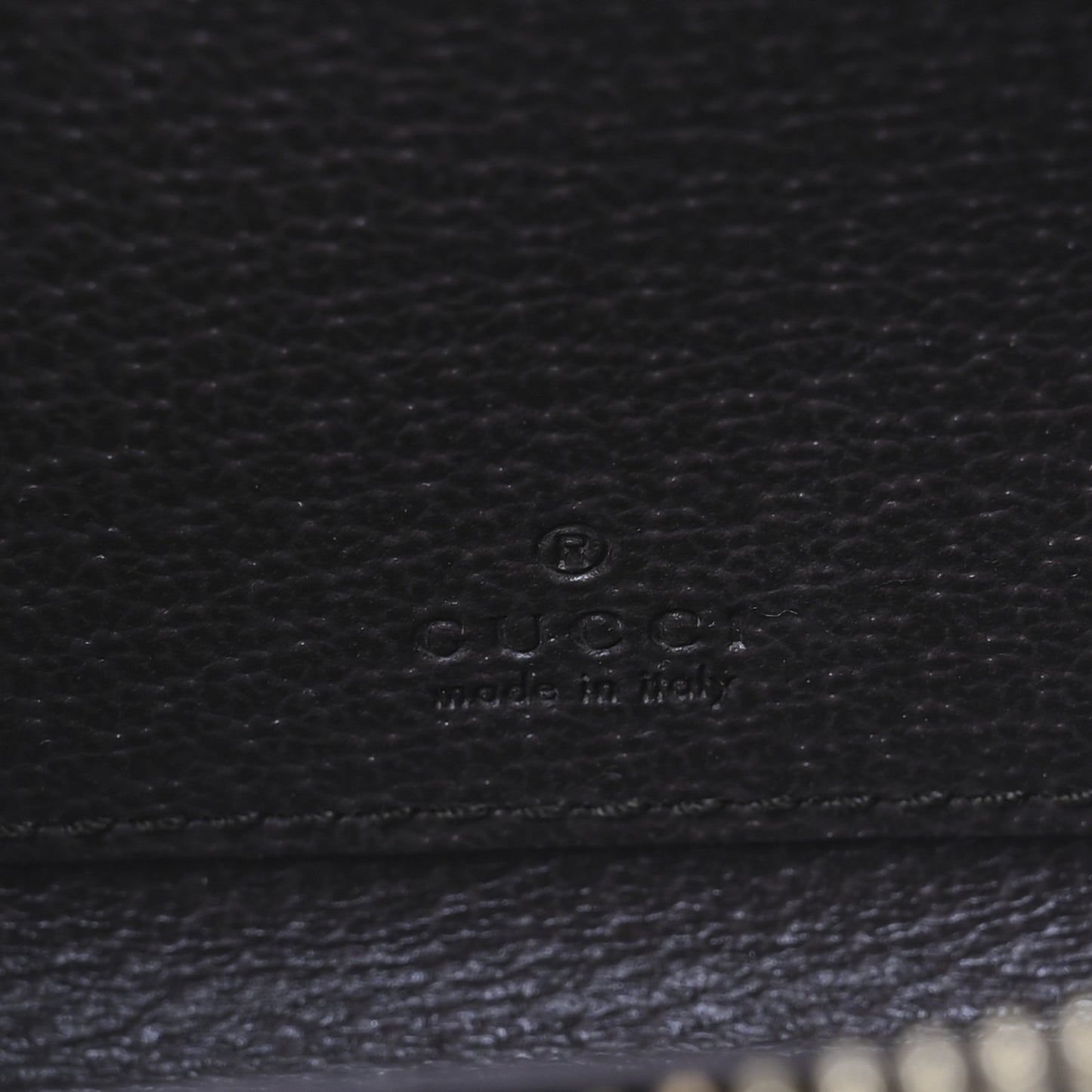 GG Supreme Monogram Textured Dollar Calfskin Web Ophidia Zip Around Card Case Wallet Beige Ebony New Acero
