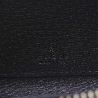 Gucci GG Supreme Monogram Textured Dollar Calfskin Web Ophidia Zip Around Card Case Wallet Beige Ebony New Acero 6 of 9