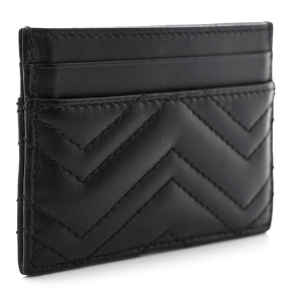 Gucci Calfskin Matelasse GG Marmont Card Holder Black 3 of 8