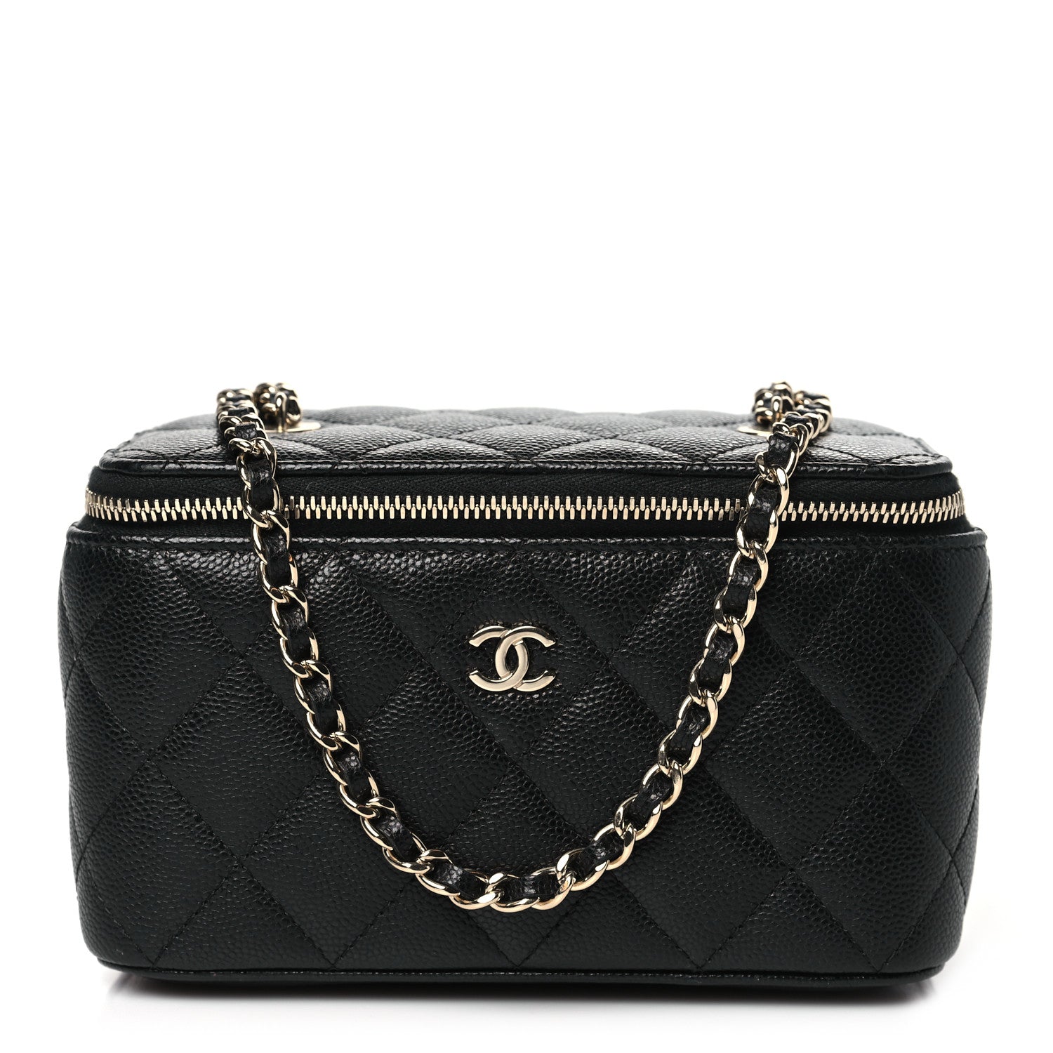 Chanel Caviar Quilted Small Vanity Case With Chain Black 1 of 11