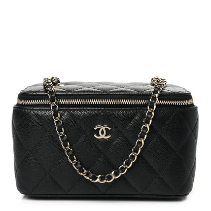 Chanel Caviar Quilted Small Vanity Case With Chain Black 1 of 11