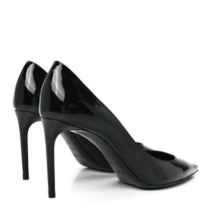 Saint Laurent Patent Calfskin Zoe 85 Pumps 37.5 Black 4 of 9