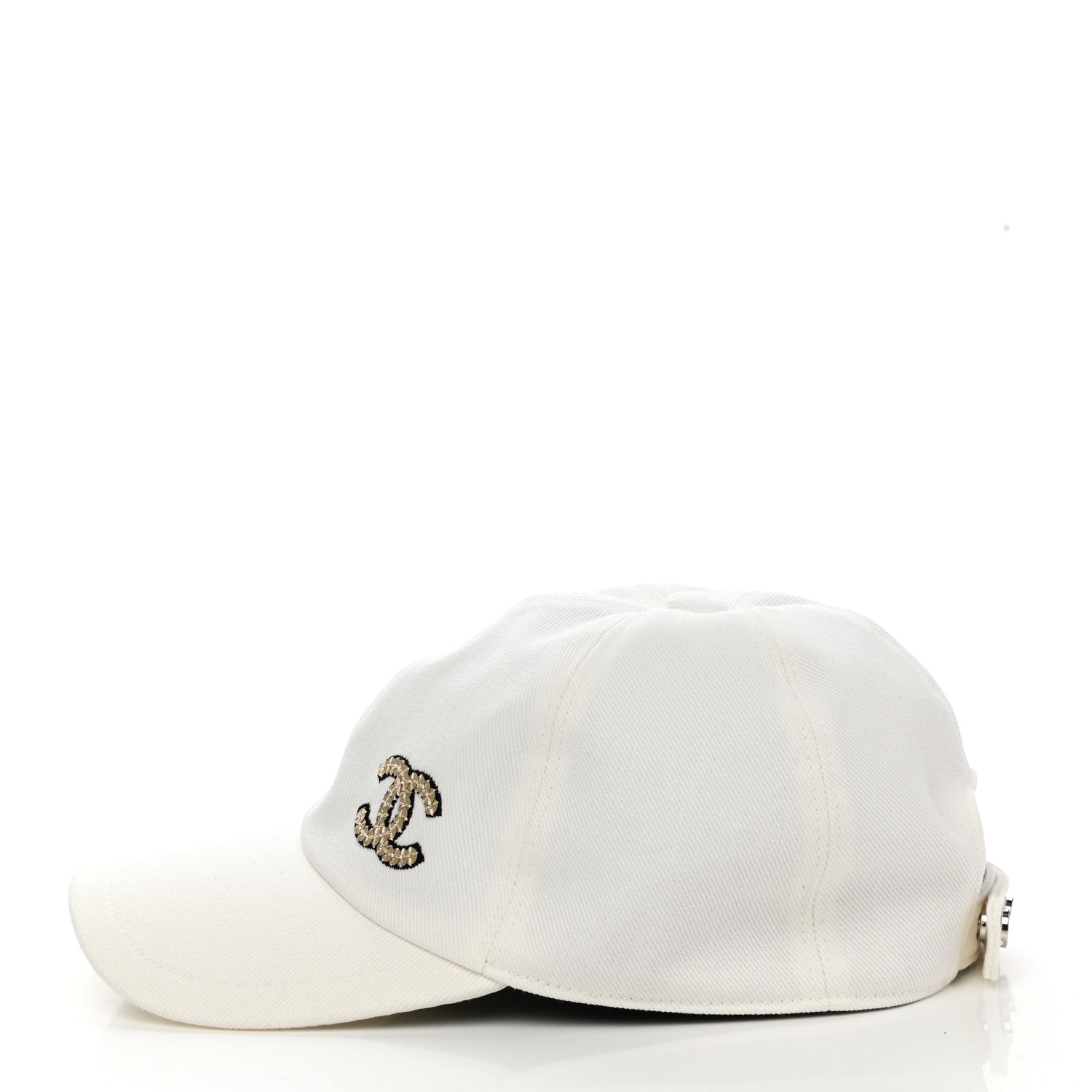 Chanel Cotton Sequin CC Cap Hat Ivory 4 of 8
