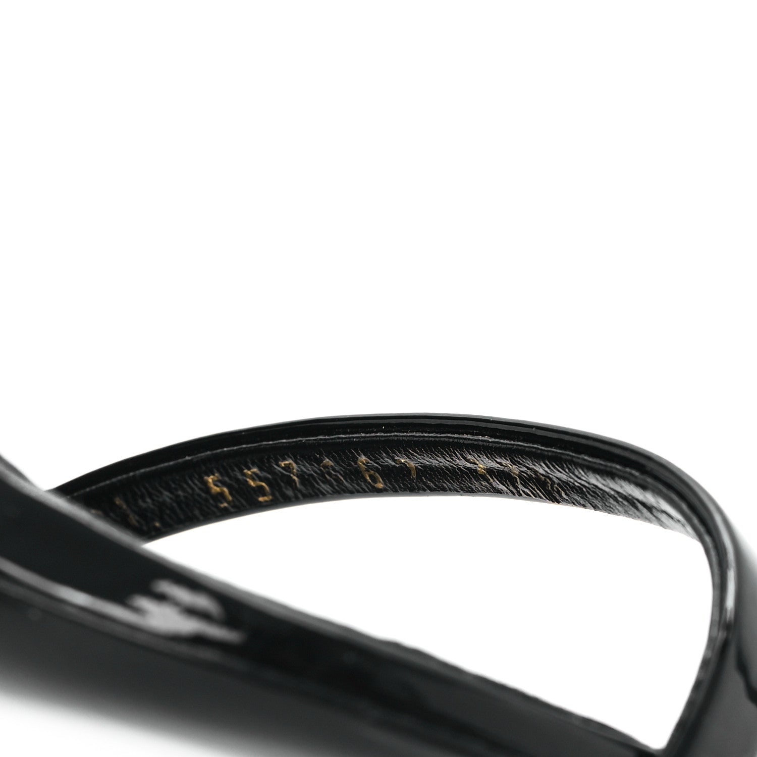 Saint Laurent Patent Calfskin Opyum 110 Sandals 37.5 Black Gold 9 of 10