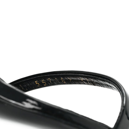 Saint Laurent Patent Calfskin Opyum 110 Sandals 37.5 Black Gold 9 of 10