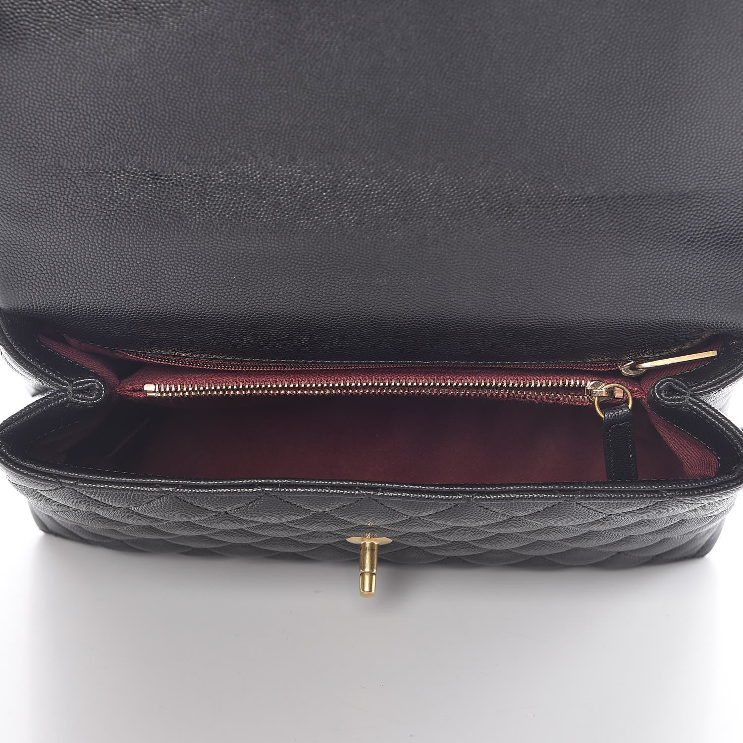Chanel Caviar Quilted Small Coco Handle Flap Black 5 of 8