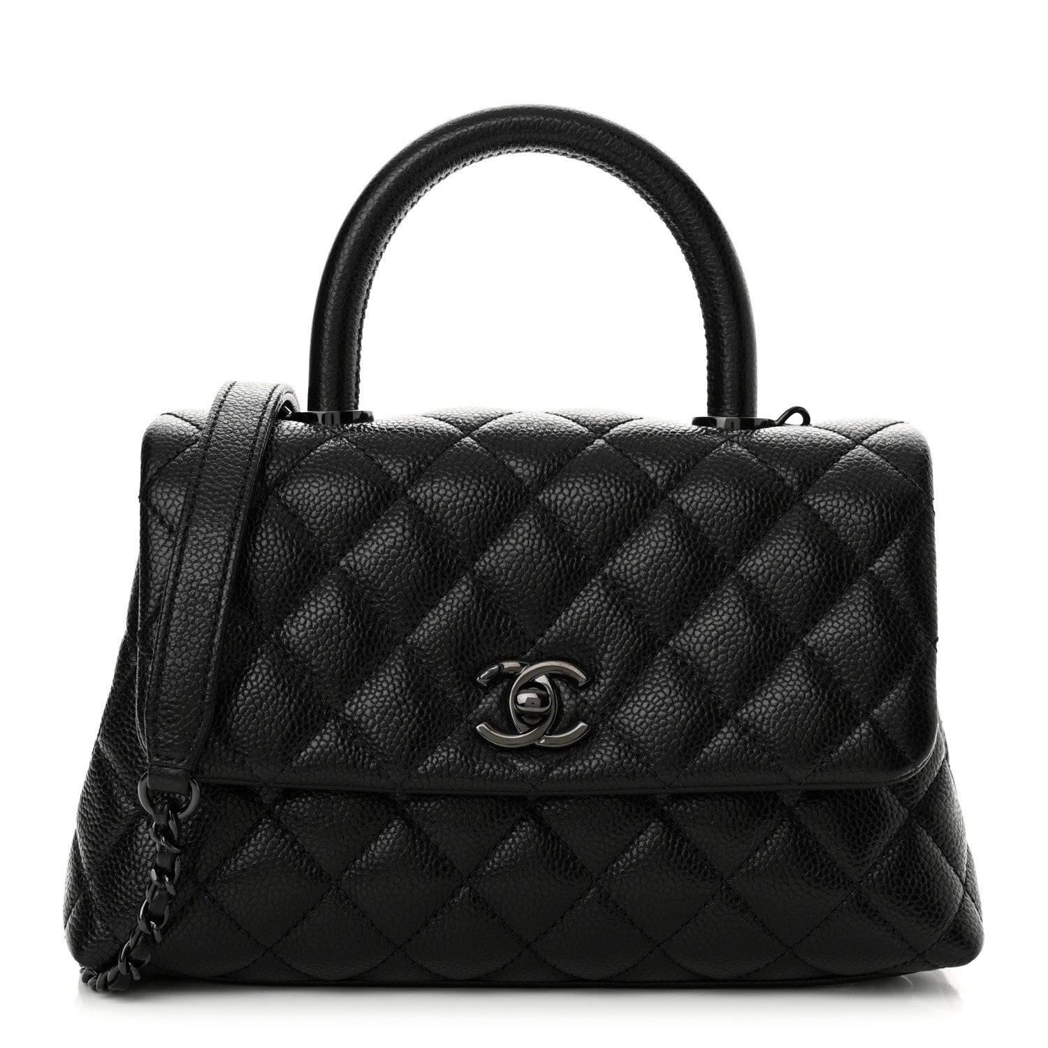 Chanel Caviar Quilted Mini Coco Handle Flap So Black 1 of 11