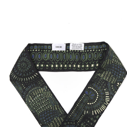 Christian Dior Silk Animals Mitzah Scarf Green 3 of 3