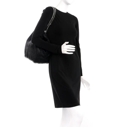 Stella McCartney Shaggy Deer Small Falabella Bucket Bag Black 2 of 7