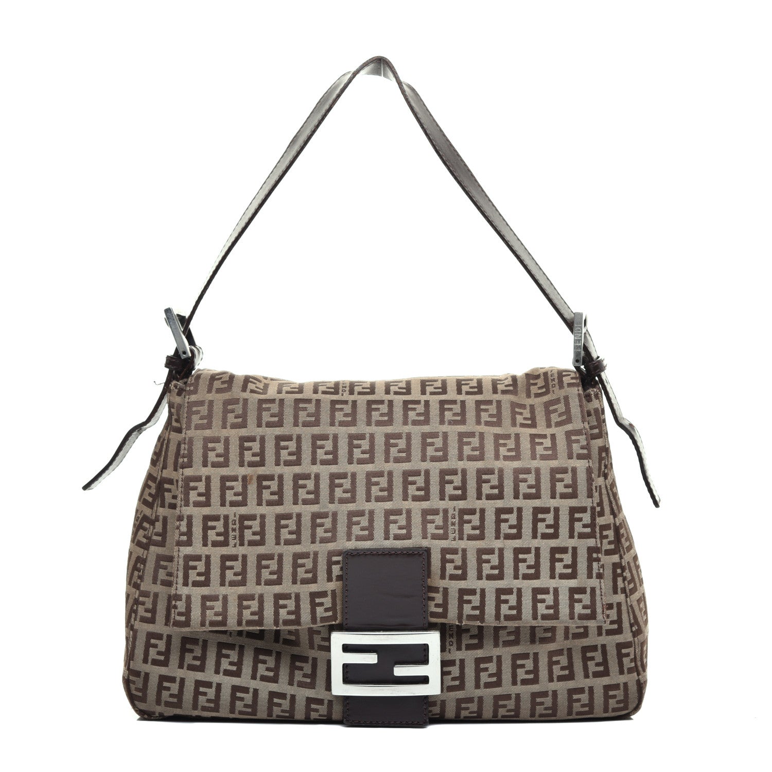 Fendi Zucchino Mama Baguette Dark Brown 1 of 11