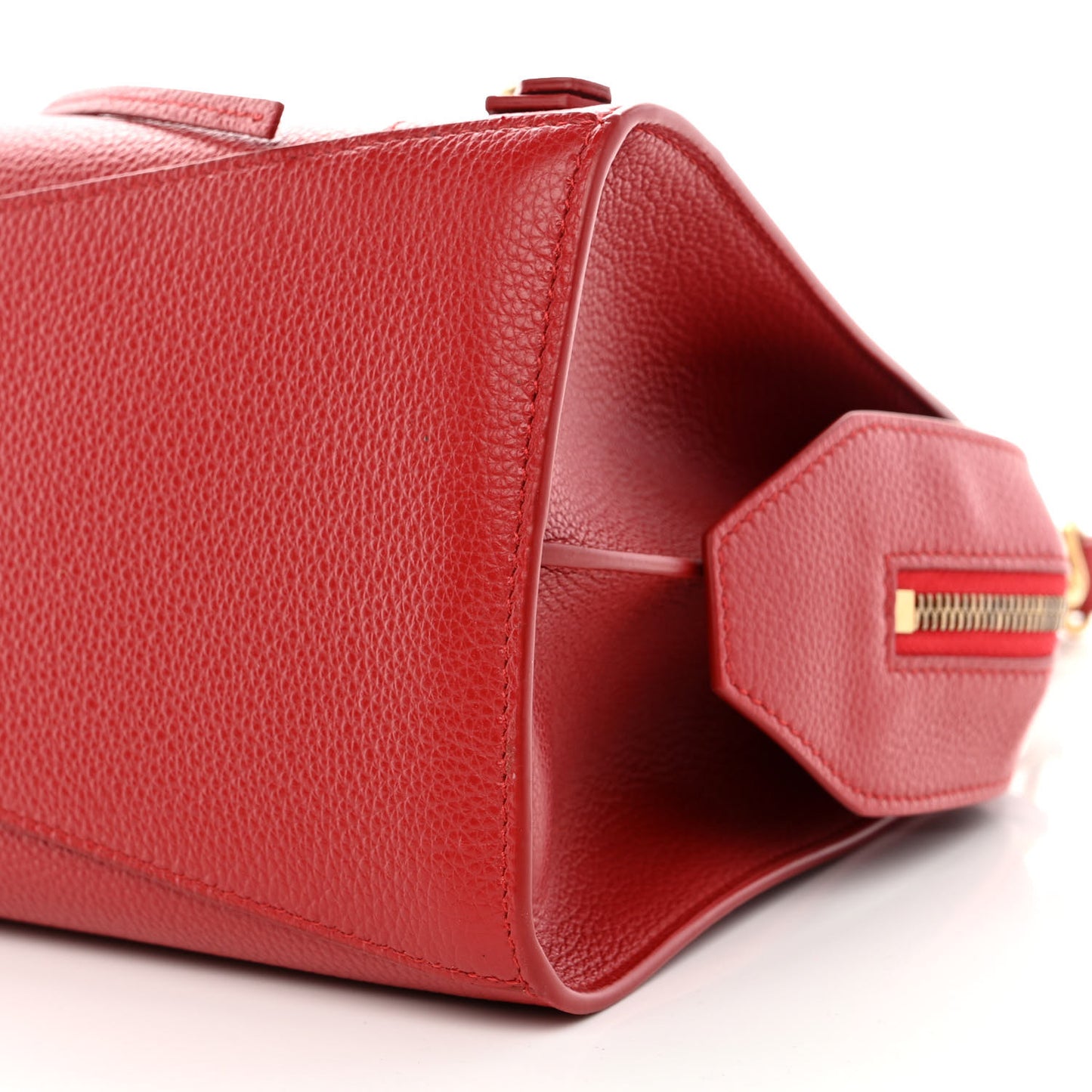 Grained Calfskin Neo Classic Gold Hardware S City Medium Red