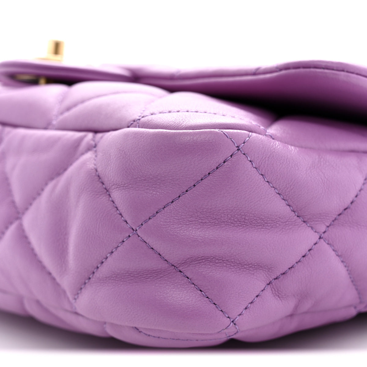 Chanel Lambskin Quilted Large CC Funky Town Flap Purple 10 of 11