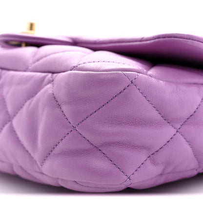 Chanel Lambskin Quilted Large CC Funky Town Flap Purple 10 of 11