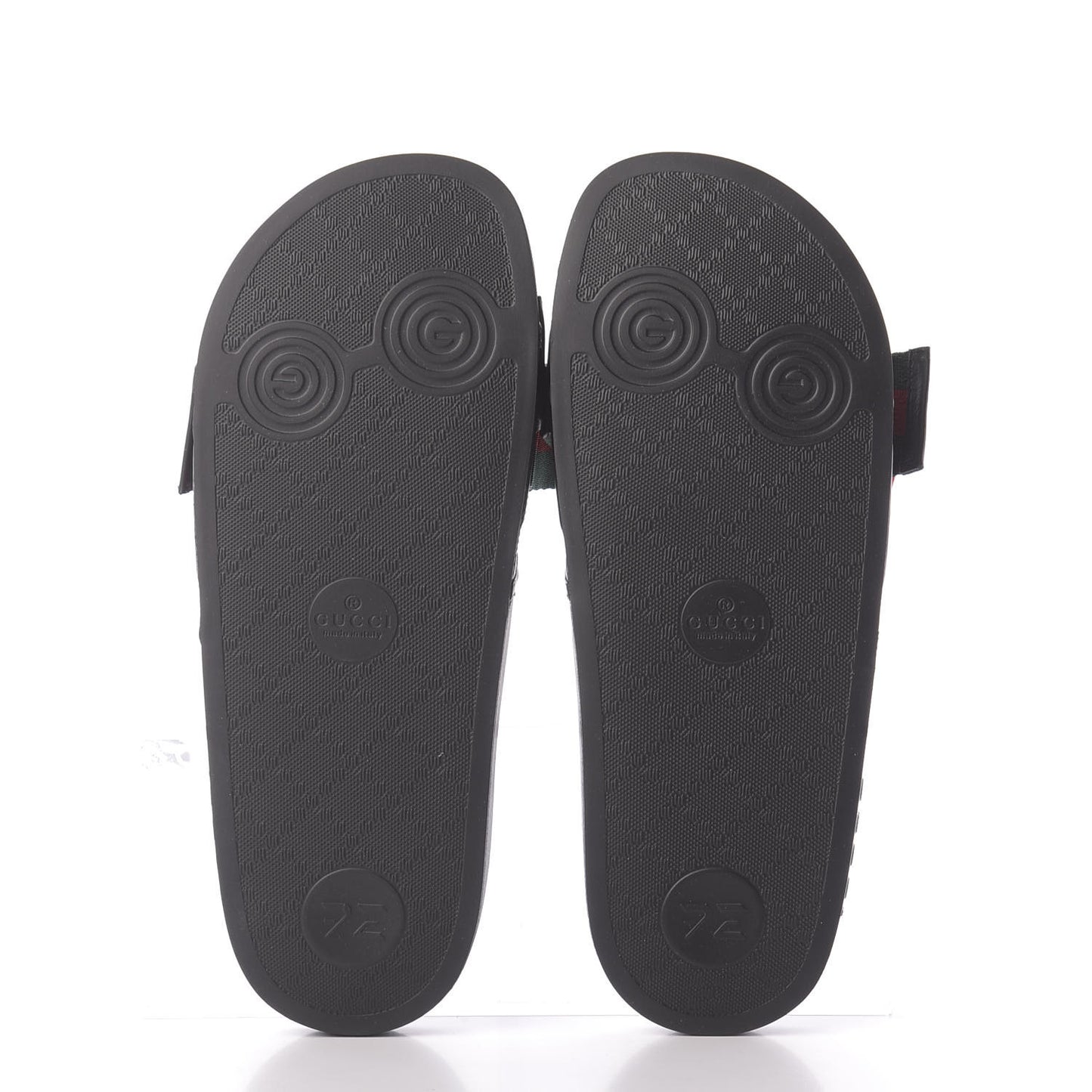 Satin Web Bow Slide Sandals 39 Black