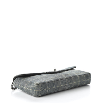 Chanel Denim Chocolate Bar Quilted East West Flap 4 of 10