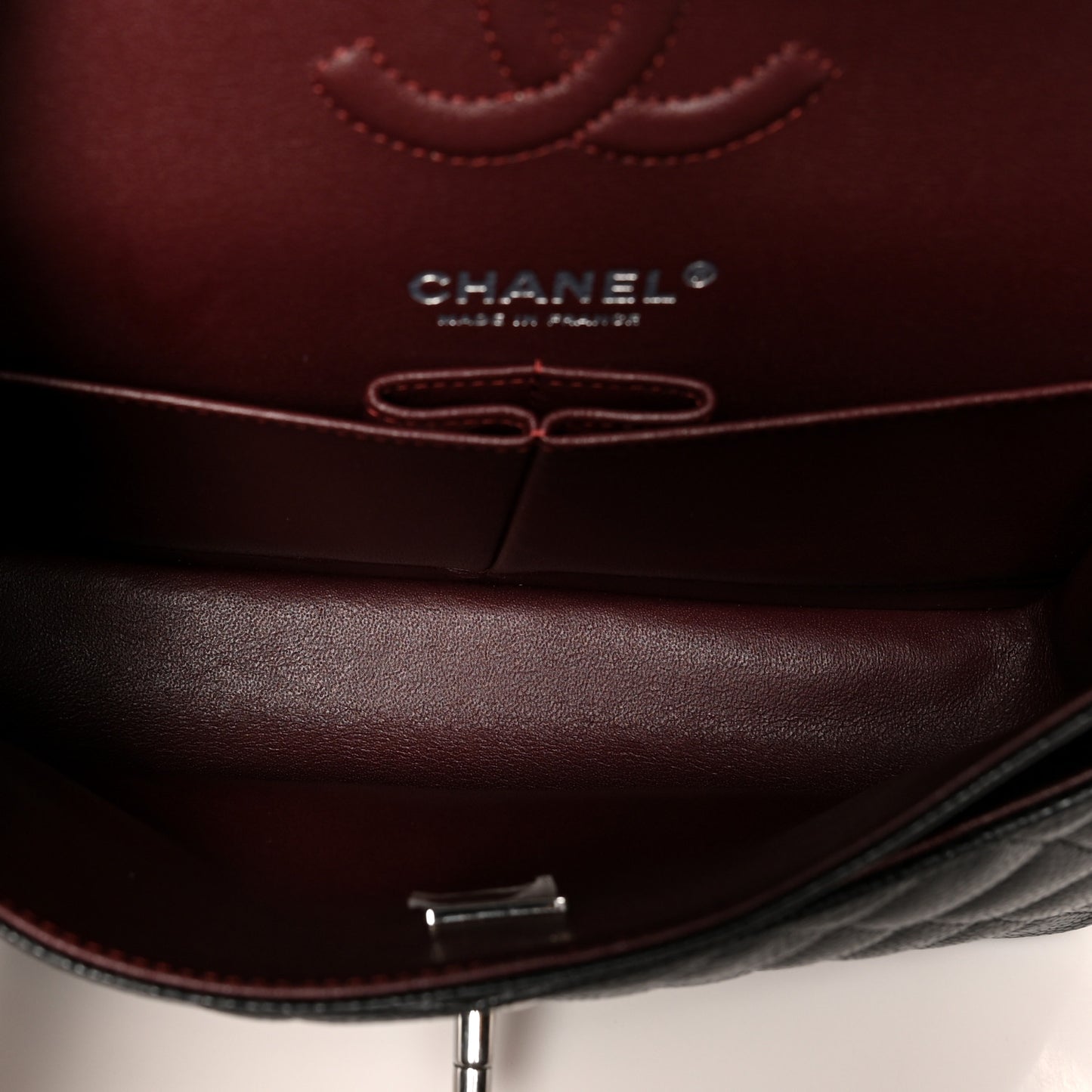 Caviar Quilted Small Double Flap Black