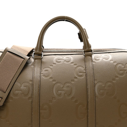 Gucci Piuma Calfskin Jumbo GG Embossed Large Duffle Bag Good Taupe 4 of 8