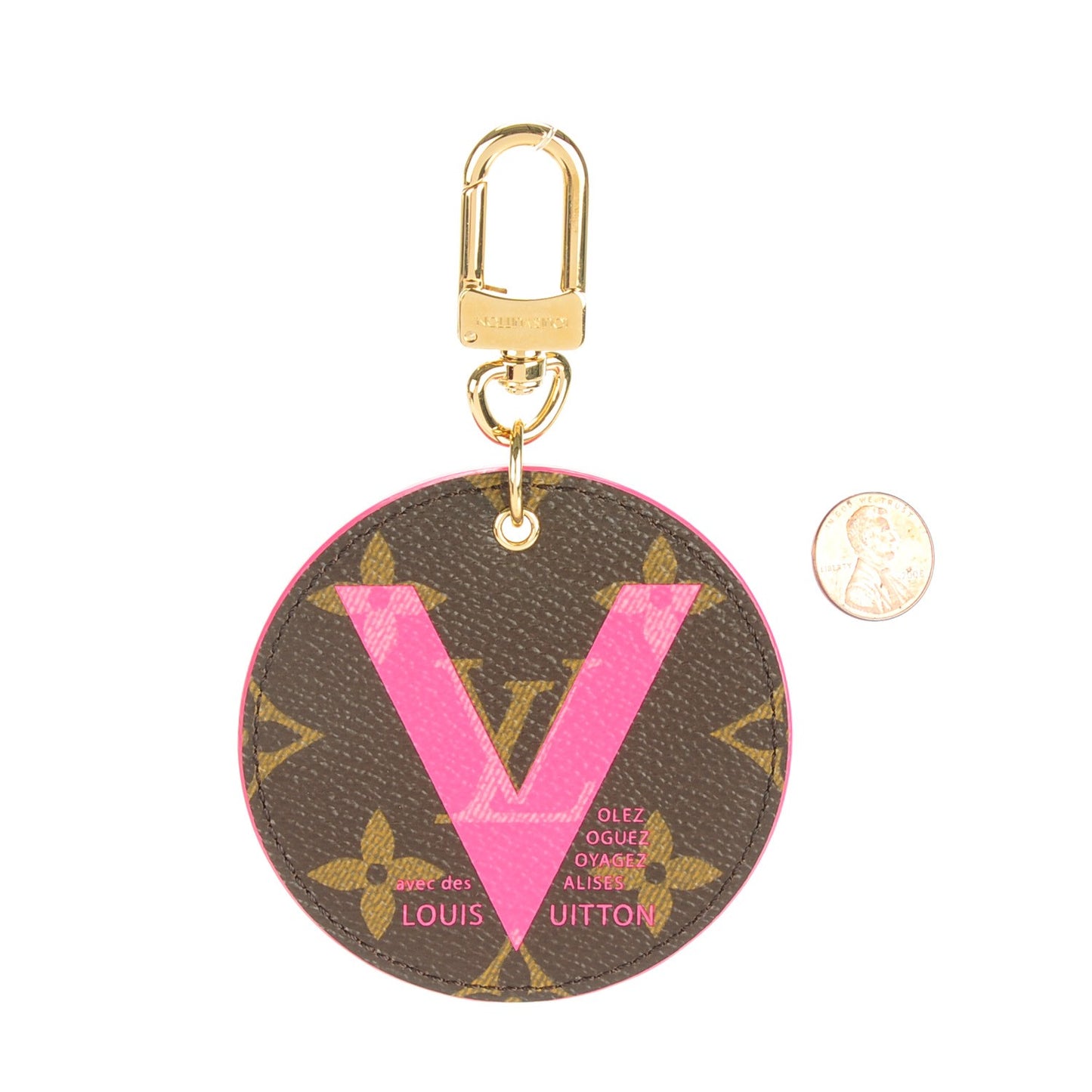 Monogram Illustre V Bag Charm Key Ring Grenade