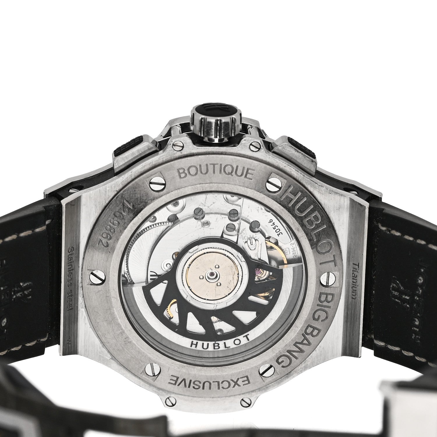 Hublot Stainless Steel Alligator Diamond Bezel 41mm Big Bang Automatic Watch 343.ST.5010.ST.1904 4 of 4