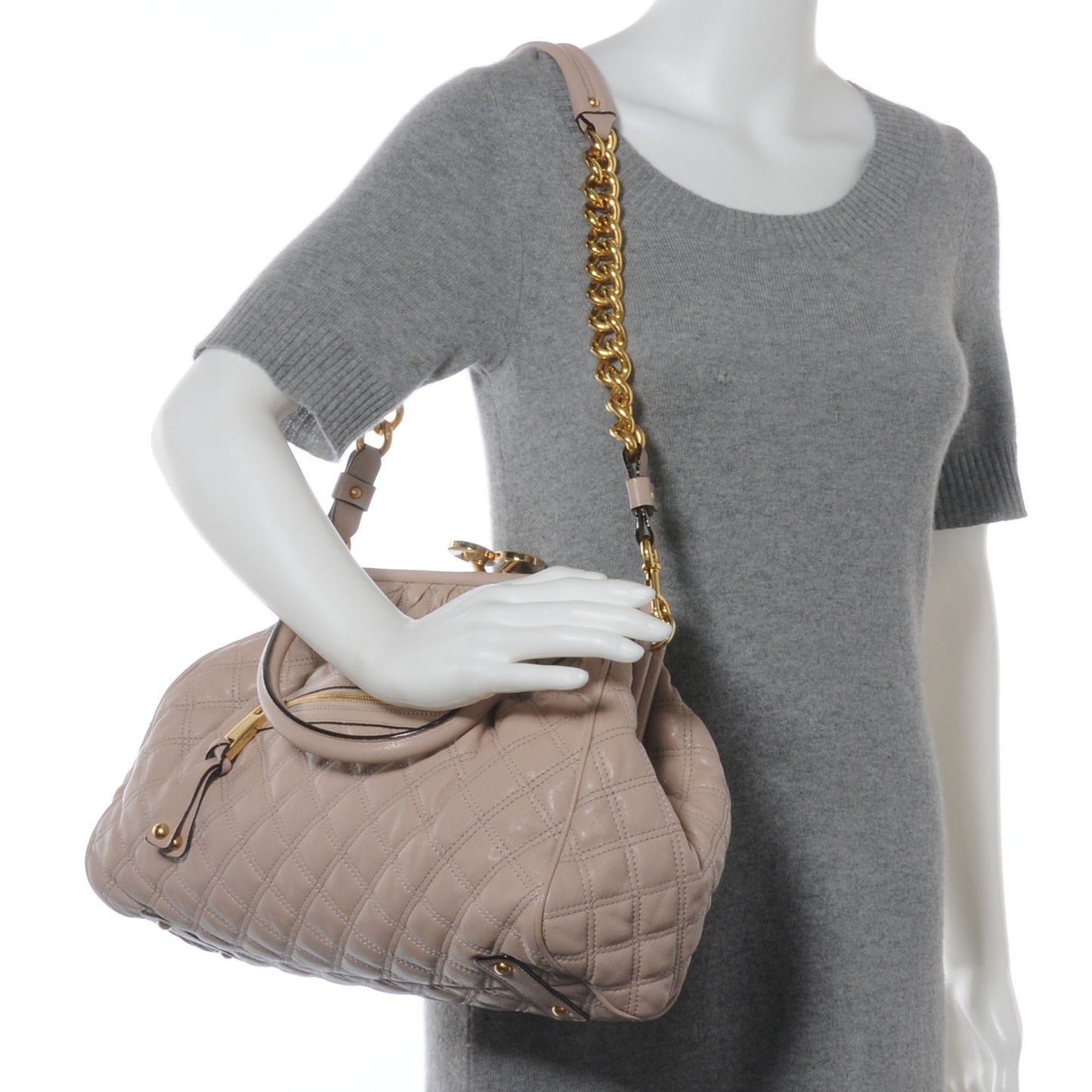 Quilted Leather Stam Blush