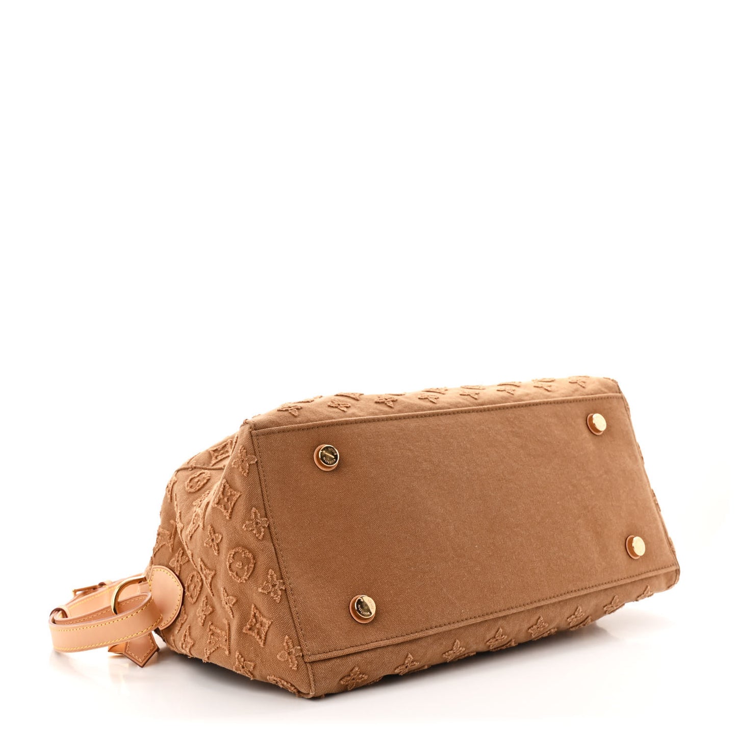 Denim Monogram Stone Speedy Bandouliere 35 Caramel