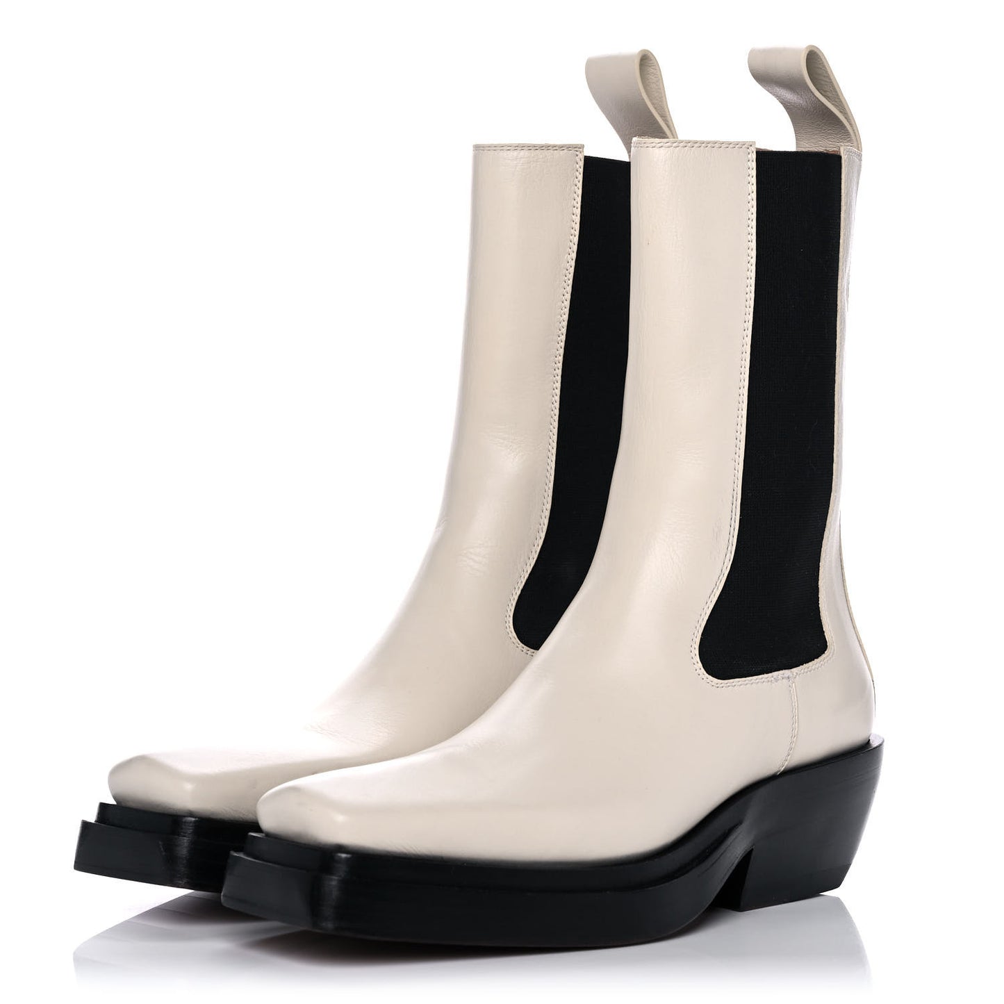 Calfskin Lean Mid-Calf Boots 35.5 Wax