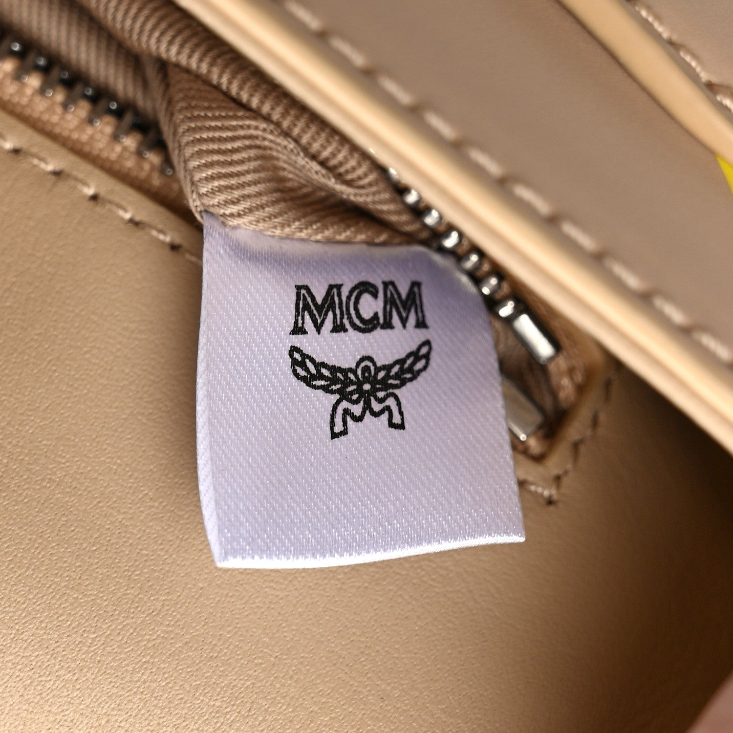 MCM Calfskin Color Splash Logo Crossbody Small Croissant 7 of 11