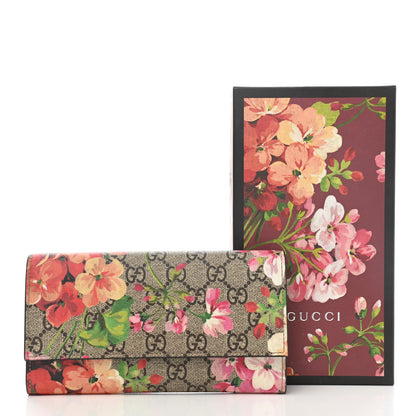 Gucci GG Supreme Monogram Blooms Continental Wallet Beige Multicolor Dry Rose 9 of 9