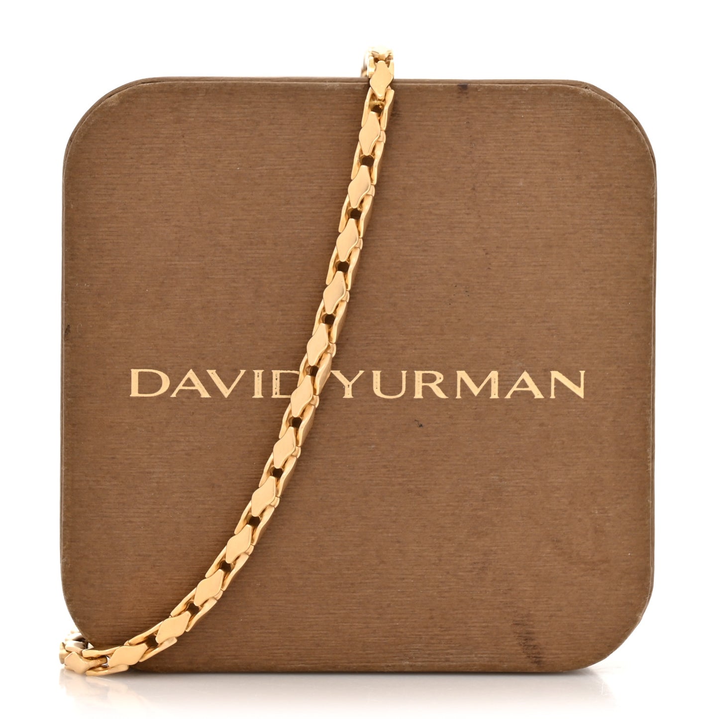 18K Yellow Gold Fluted Chain Necklace 22"
