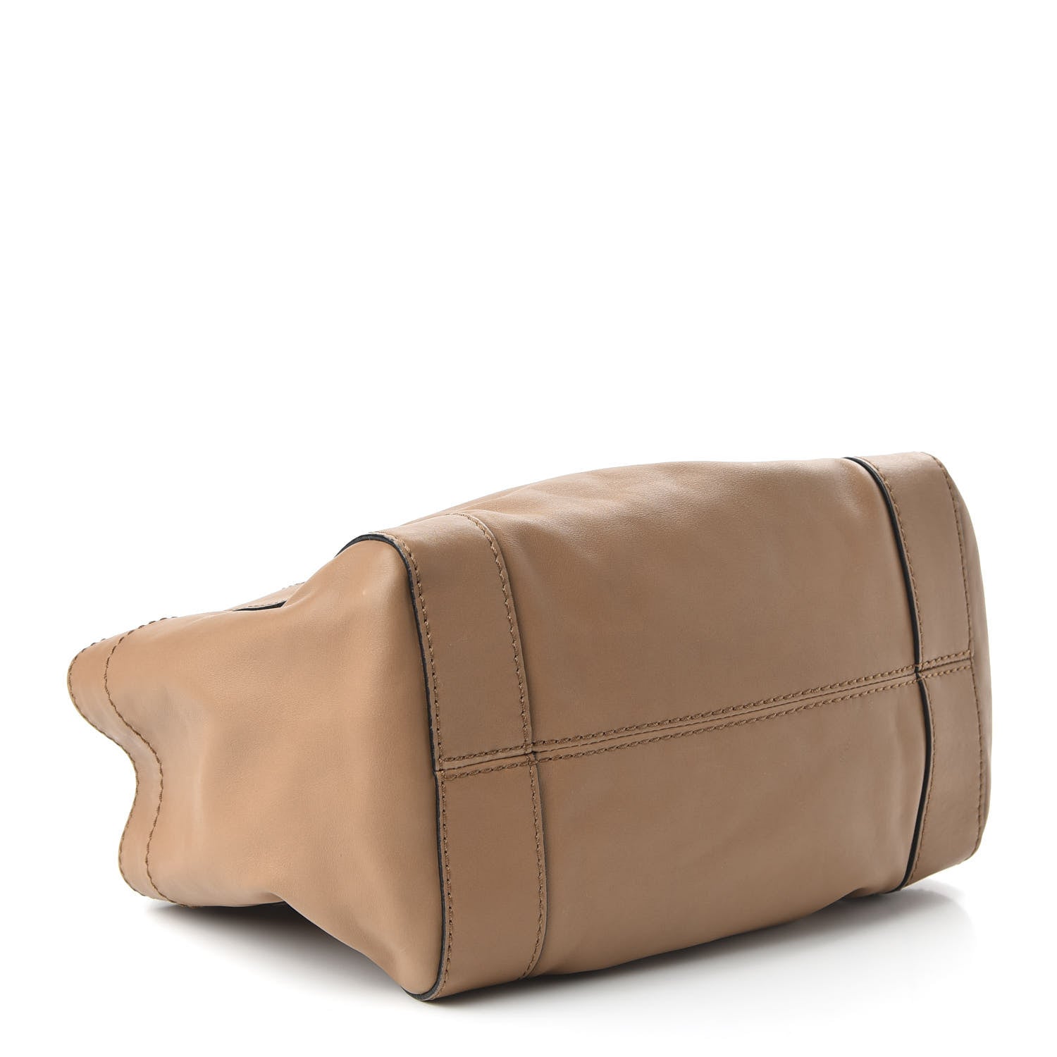 Valentino Garavani Nappa Double Pocket Bow Tote Camel 4 of 9
