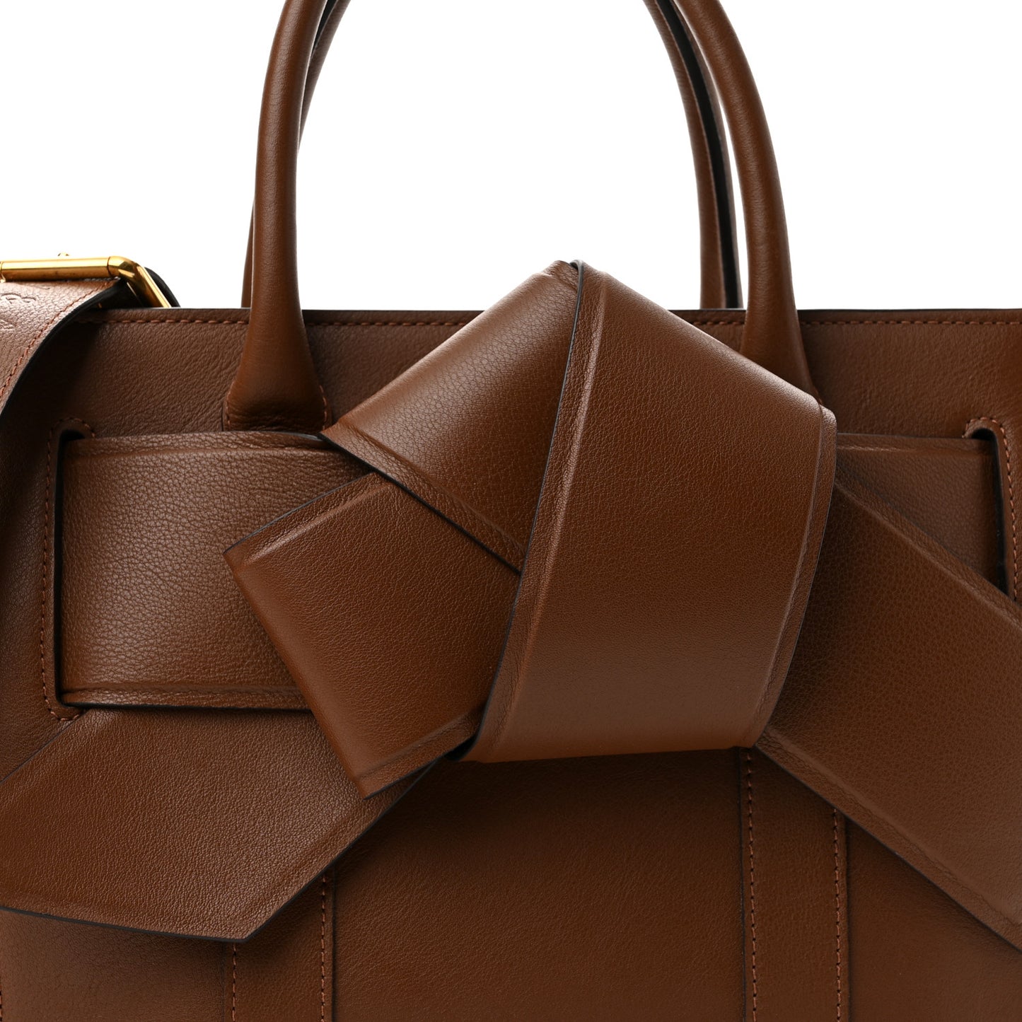 x ACNE STUDIOS Grained Calfskin Musubi Bayswater Satchel Brown