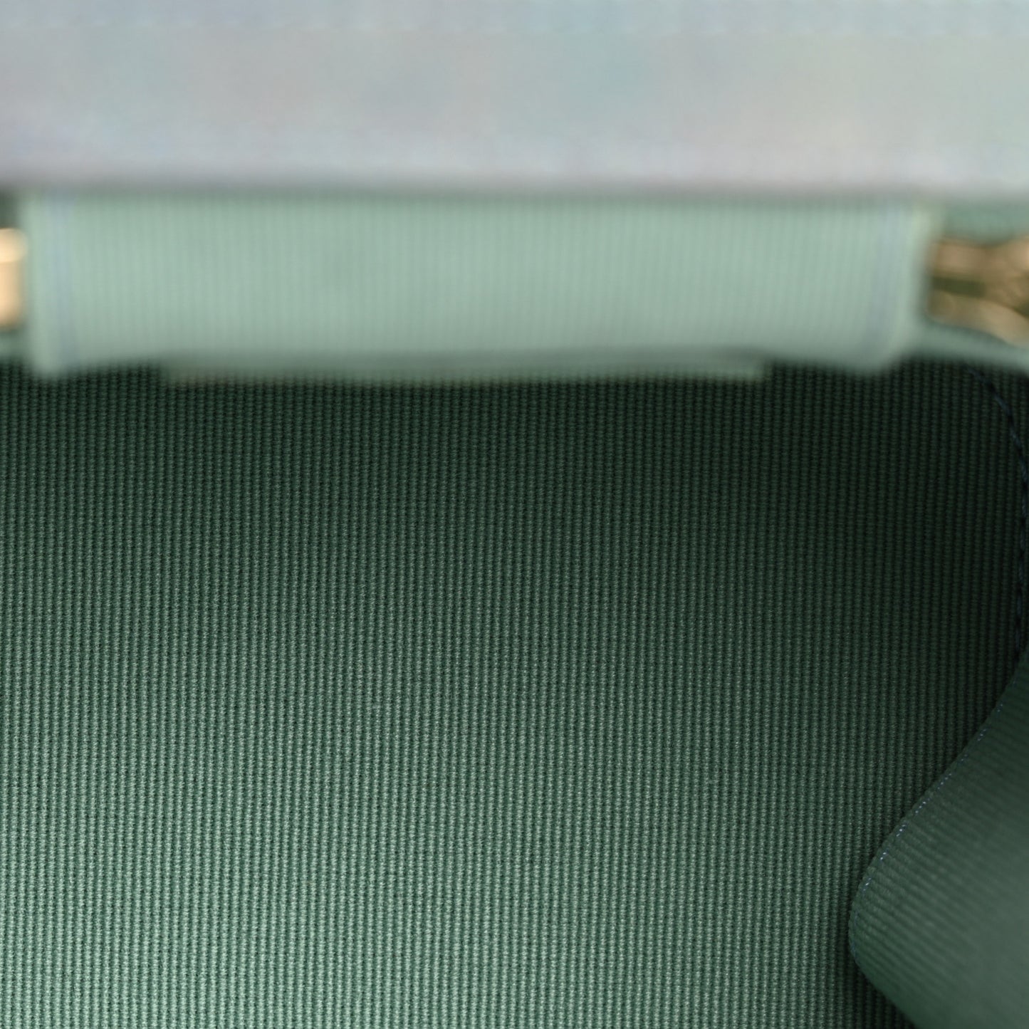 Lambskin Quilted Ombre Top Handle Mini Vanity Case With Chain Blue Green