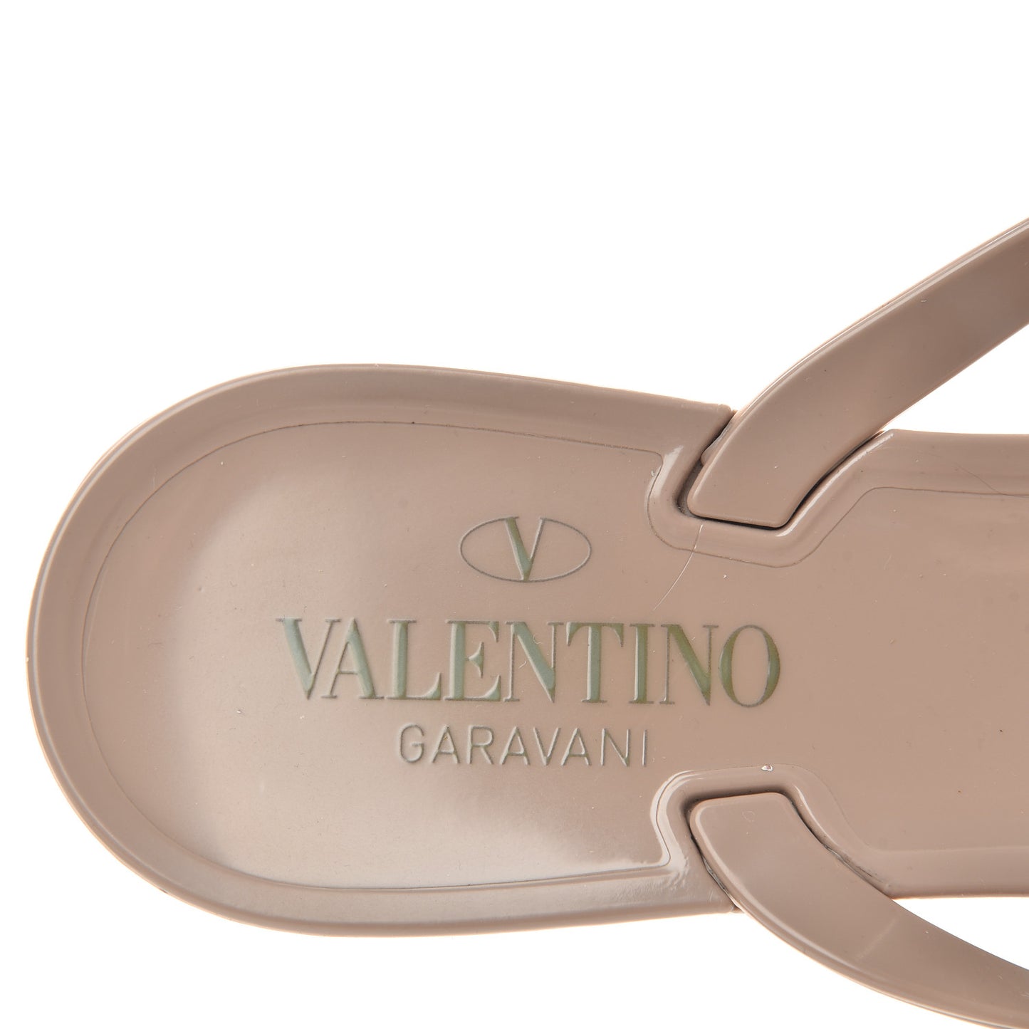 PVC Jelly Rockstud Bow Thong Sandals 39 Poudre